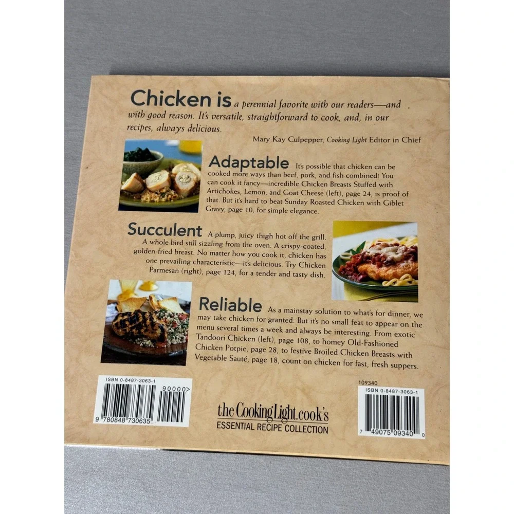 Cooking Light Chicken Cookbook 58 Essential Recipes Hardcover Oxmoor House